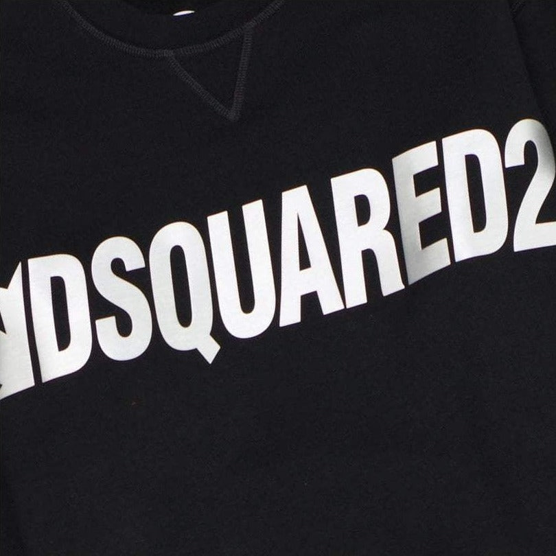 Dsquared2 Men&#39;s Metal Leaf Logo Sweater Black