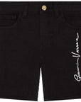 Versace Boys Signature Shorts Black