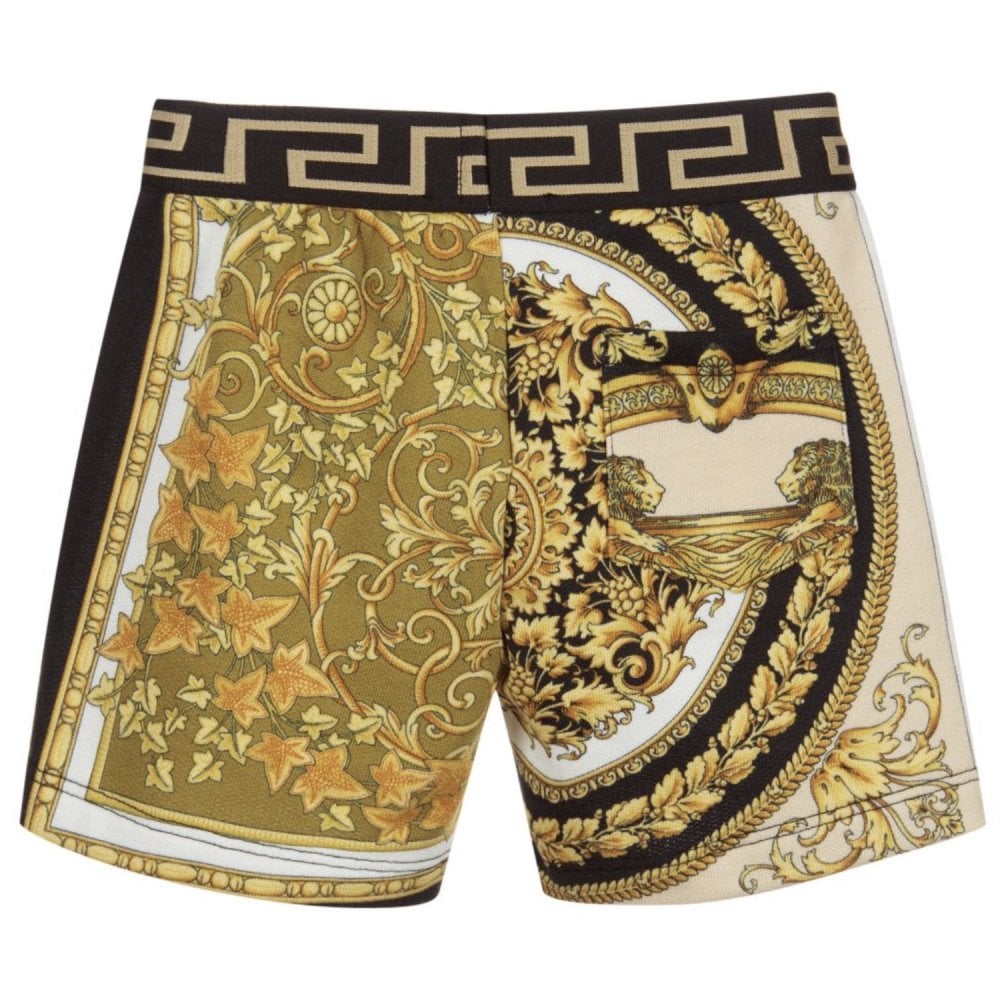 Versace Baby Boys Barocco Mosaic Print Shorts Gold