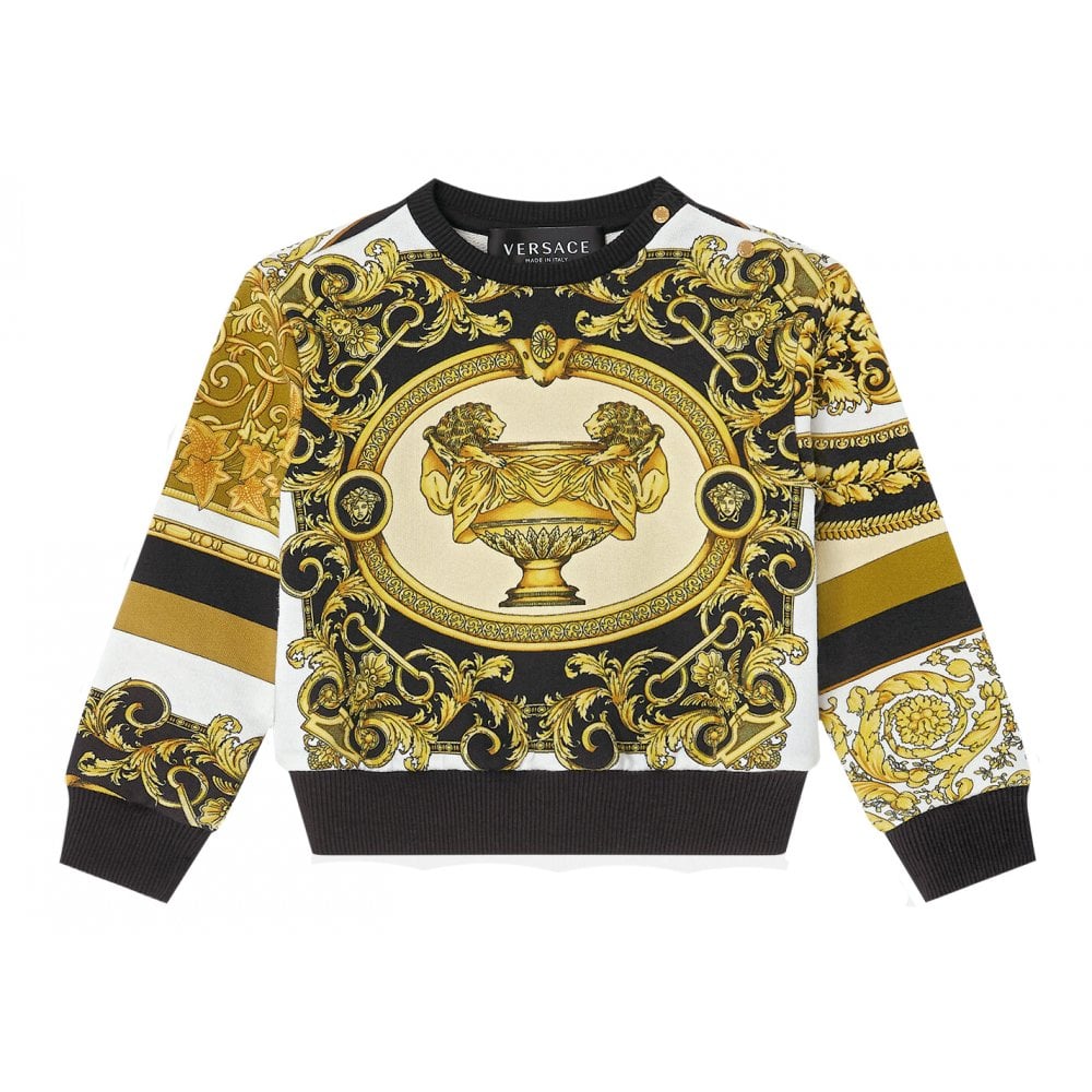 Versace Boys Mixed Print Sweatshirt Multi-Coloured