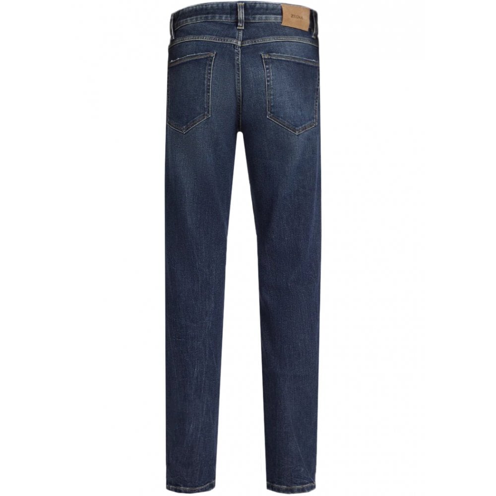 Z Zegna Men&#39;s Stretch Cotton 5-Pocket Denim Jeans Blue