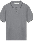 Z Zegna Men's Stretch Cotton Short-Sleeve Polo Grey