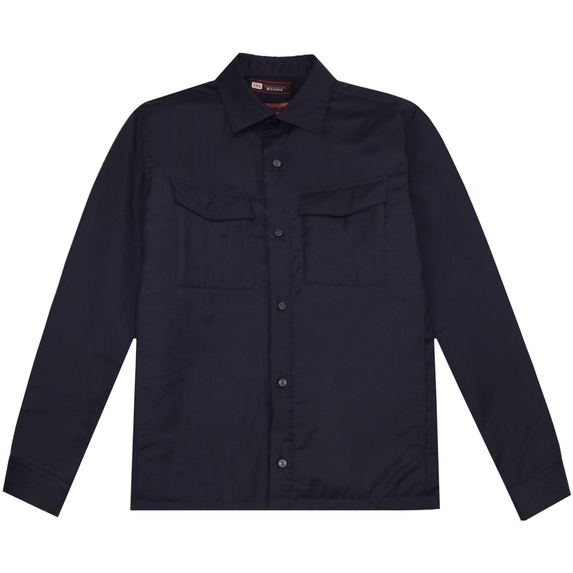 Z Zegna Men&#39;s TECHMERINO™ Wool Overshirt Navy