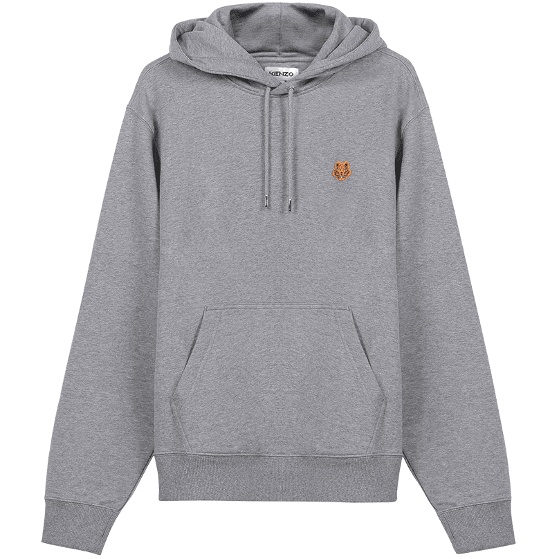Kenzo Men&#39;s Tiger Crest Hoodie Grey