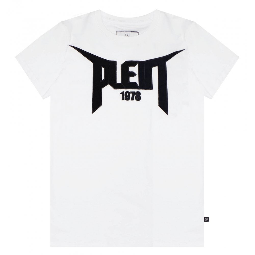 Philipp Plein Boy&#39;s Logo Patch T-Shirt White