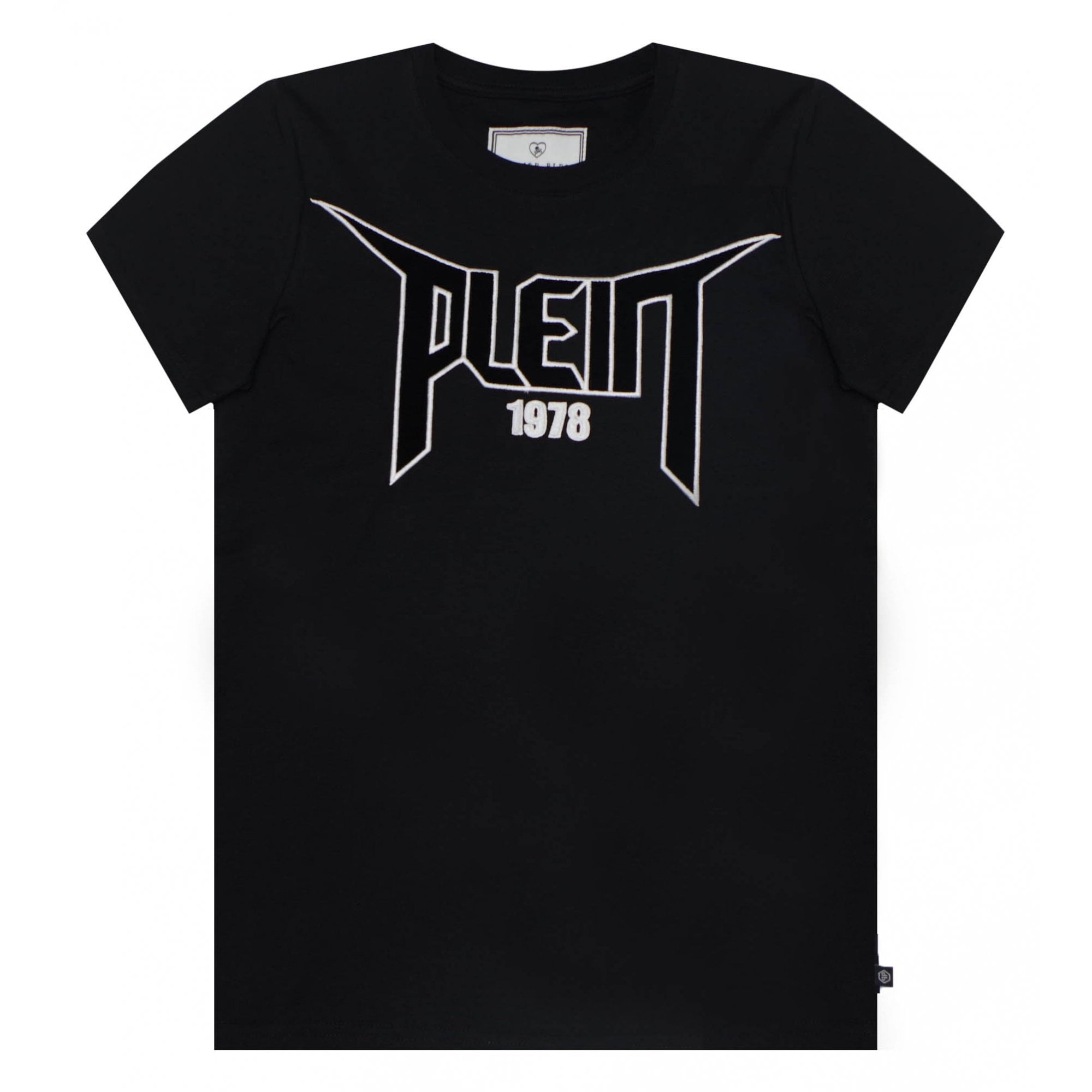 Philipp Plein Kids Logo Patch T-Shirt Black