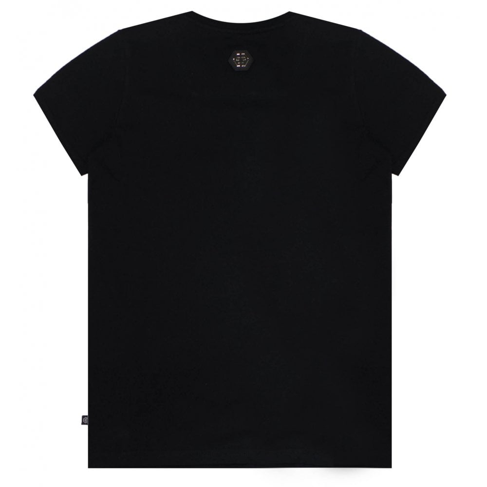 Philipp Plein Kids Logo Patch T-Shirt Black
