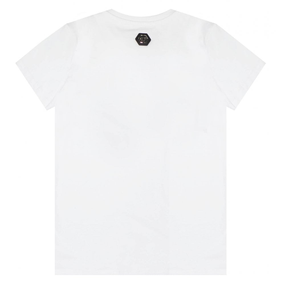 Philipp Plein Boy&#39;s Logo Patch T-Shirt White