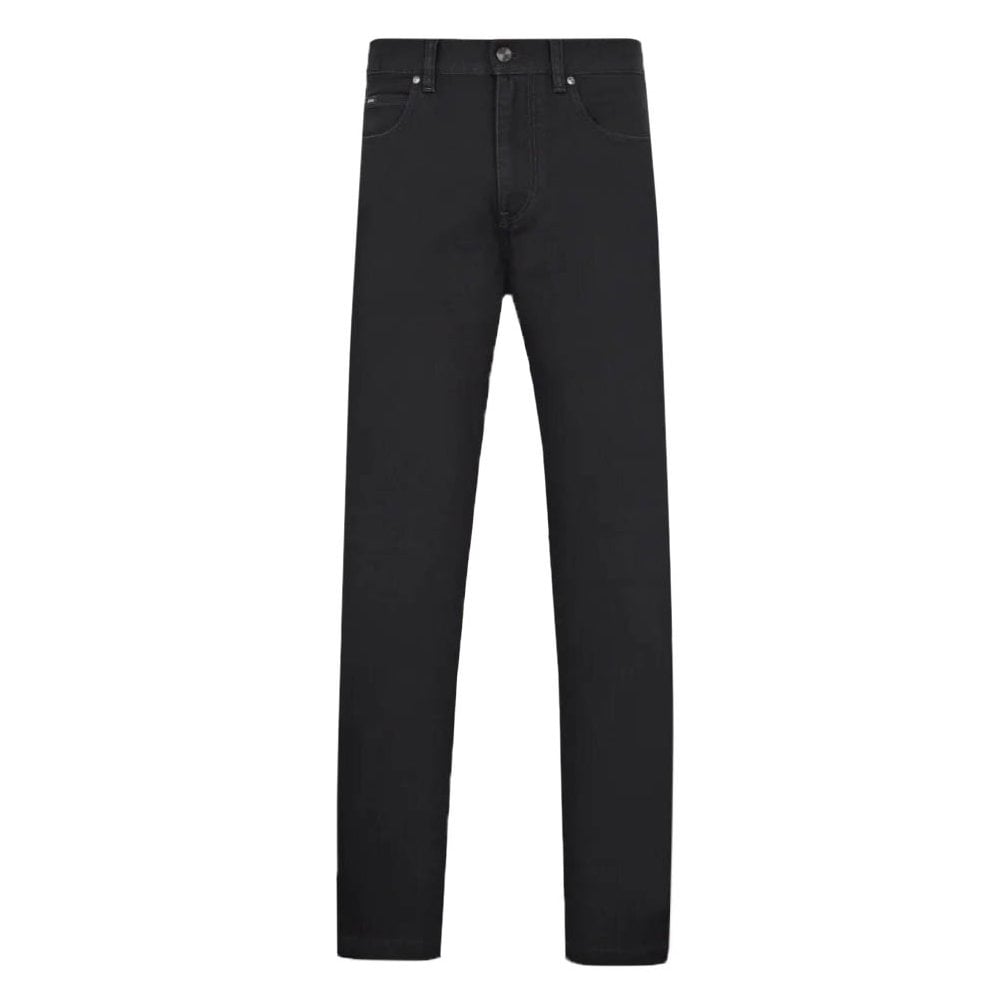 Z Zegna Men&#39;s Stretch Cotton Luxe Twill 5-Pocket Denim Jeans Black