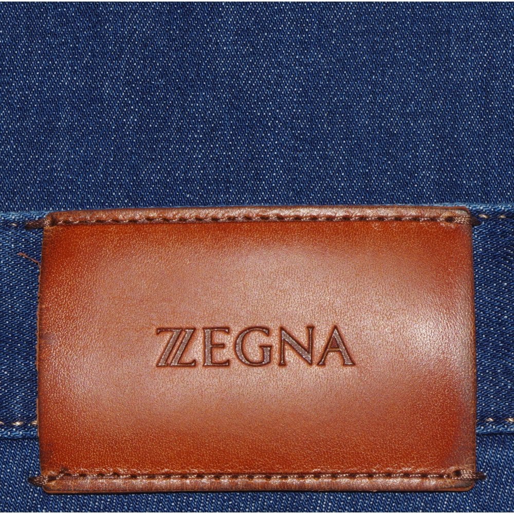 Z Zegna Men&#39;s Stretch Cotton 5-Pocket Jeans Blue