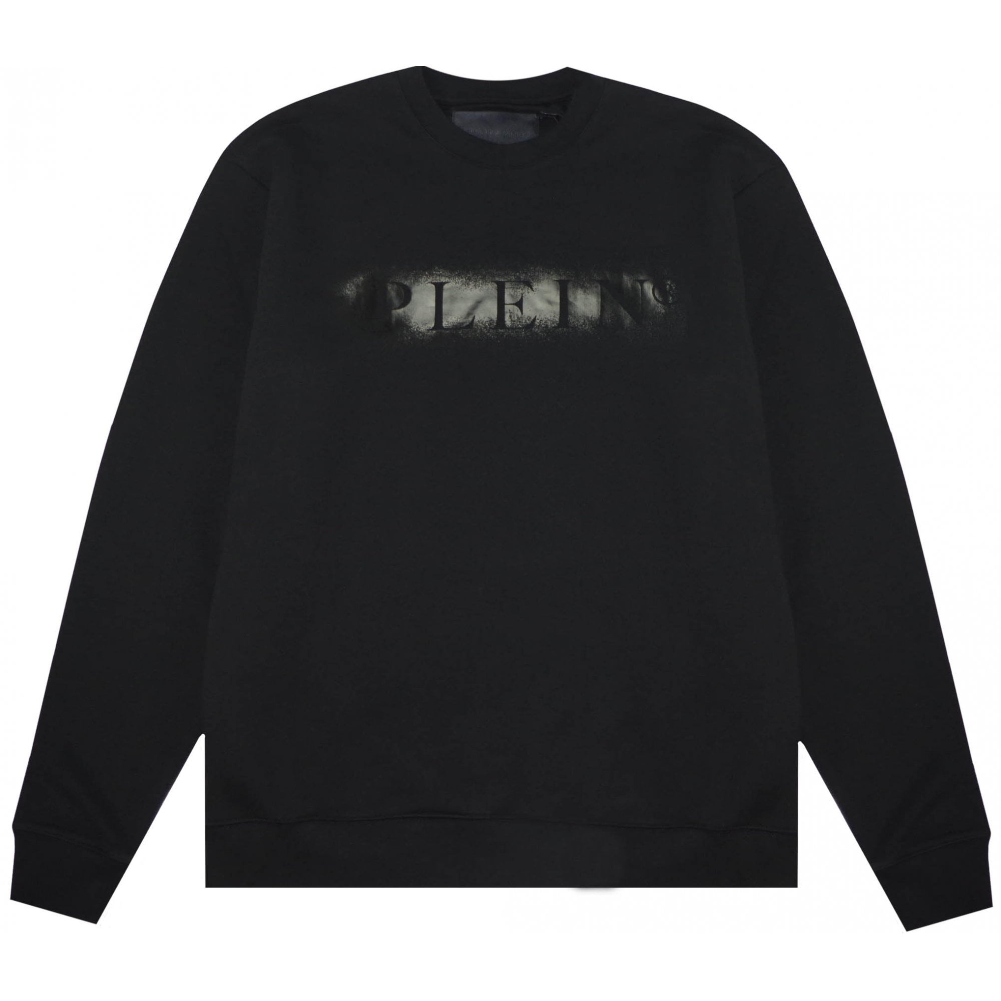 Philipp Plein Men&#39;s Spray Paint Effect Sweater Black