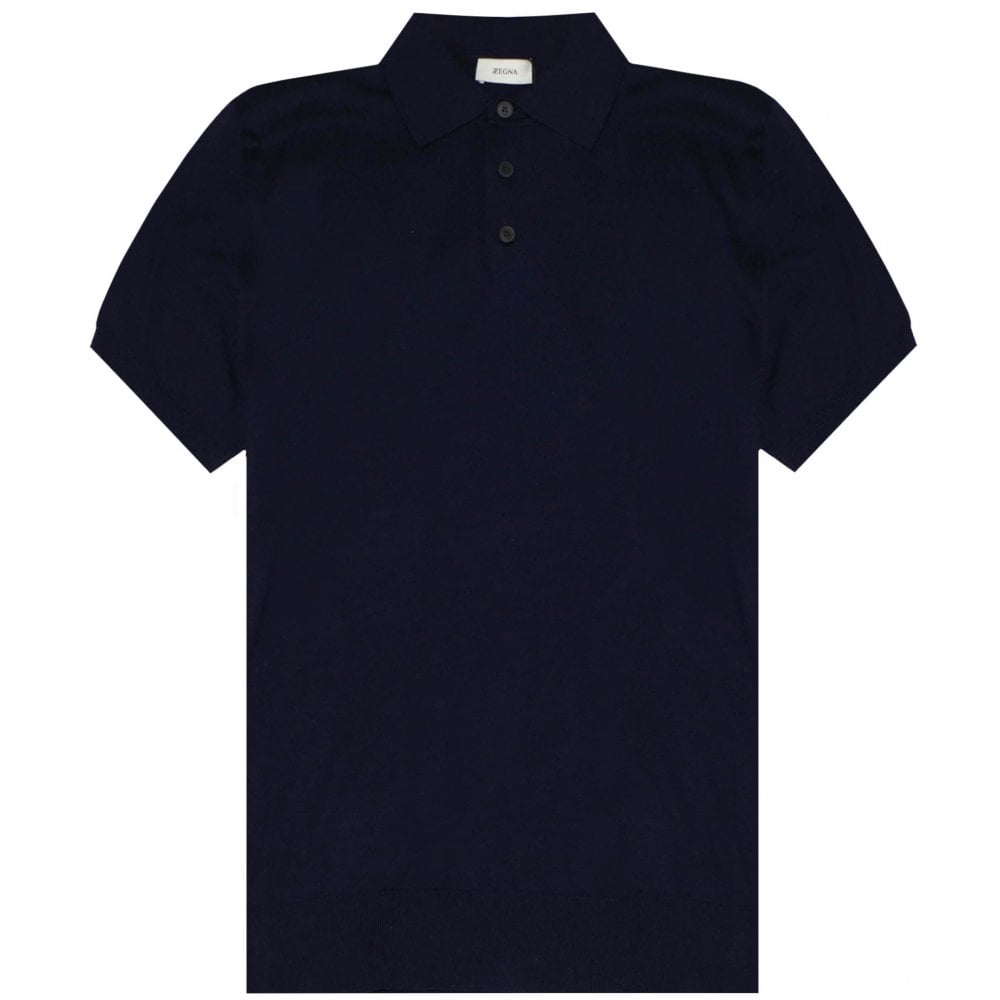 Z Zegna Men&#39;s Polo Shirt Navy