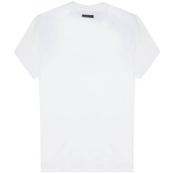 Philipp Plein Men&#39;s Logo Plaque Henley T-Shirt White