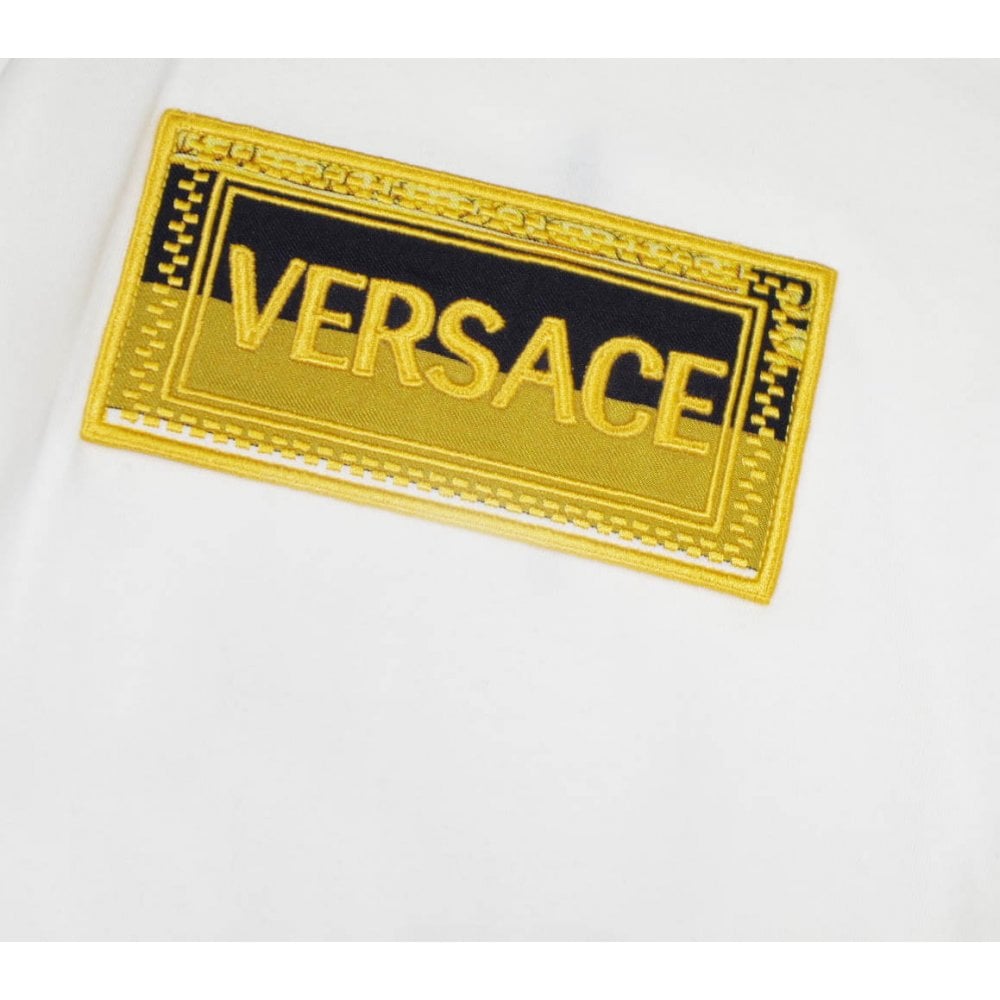 Versace Baby Boys Barocco Logo Print Romper White