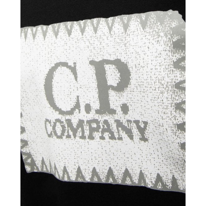 C.P Company Boys Total Eclipse Logo T-shirt Black