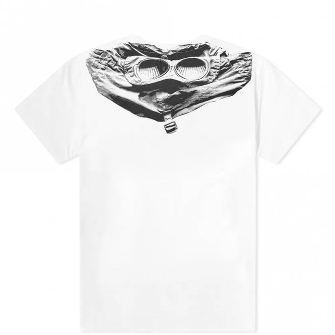 C.P Company Boys Google Graphic Logo T-shirt White