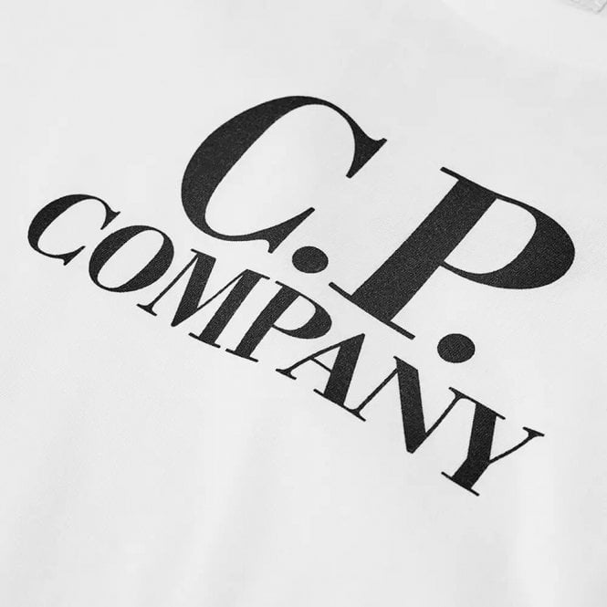 C.P Company Boys Google Graphic Logo T-shirt White