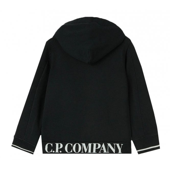 C.P Company Boys Logo Hoodie Black