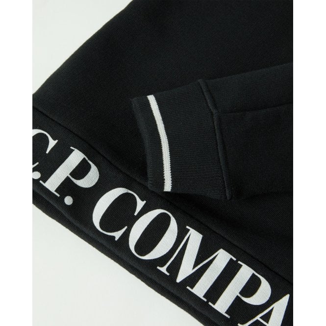 C.P Company Boys Logo Hoodie Black