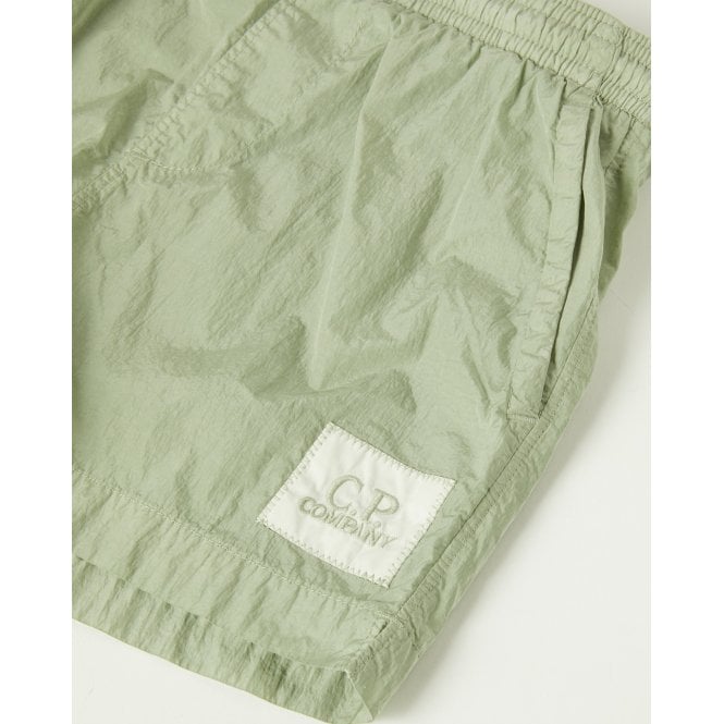 C.p Company Boys Logo Shorts Green