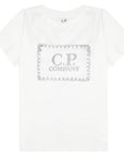C.P Company Boys Total Eclipse Logo T-shirt White