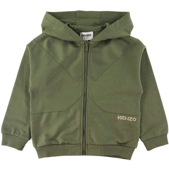 Kenzo Boys Zip Top Hoodie Green