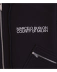 Marcelo Burlon Men's Logo Scuba Hoodie Black