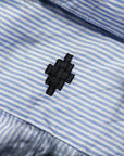 Marcelo Burlon Men's Tie Dye Striped Shirt Blue