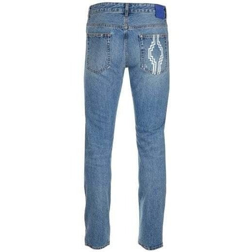 Marcelo Burlon Men&#39;s Cross Slim Jean Blue