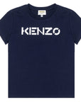 Kenzo Boys Logo T-shirt Navy