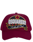 Dsquared2 Men's Embroidered Patch Baseball Cap Burgundy