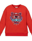 Kenzo Boys Tiger Sweater Red