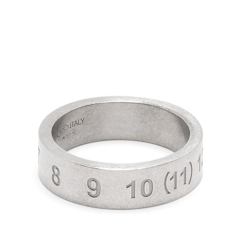 Maison Margiela Men&#39;s Plated Number Ring Silver