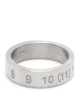 Maison Margiela Men's Plated Number Ring Silver