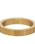 Maison Margiela Men's Thin Engraved Number Ring Gold
