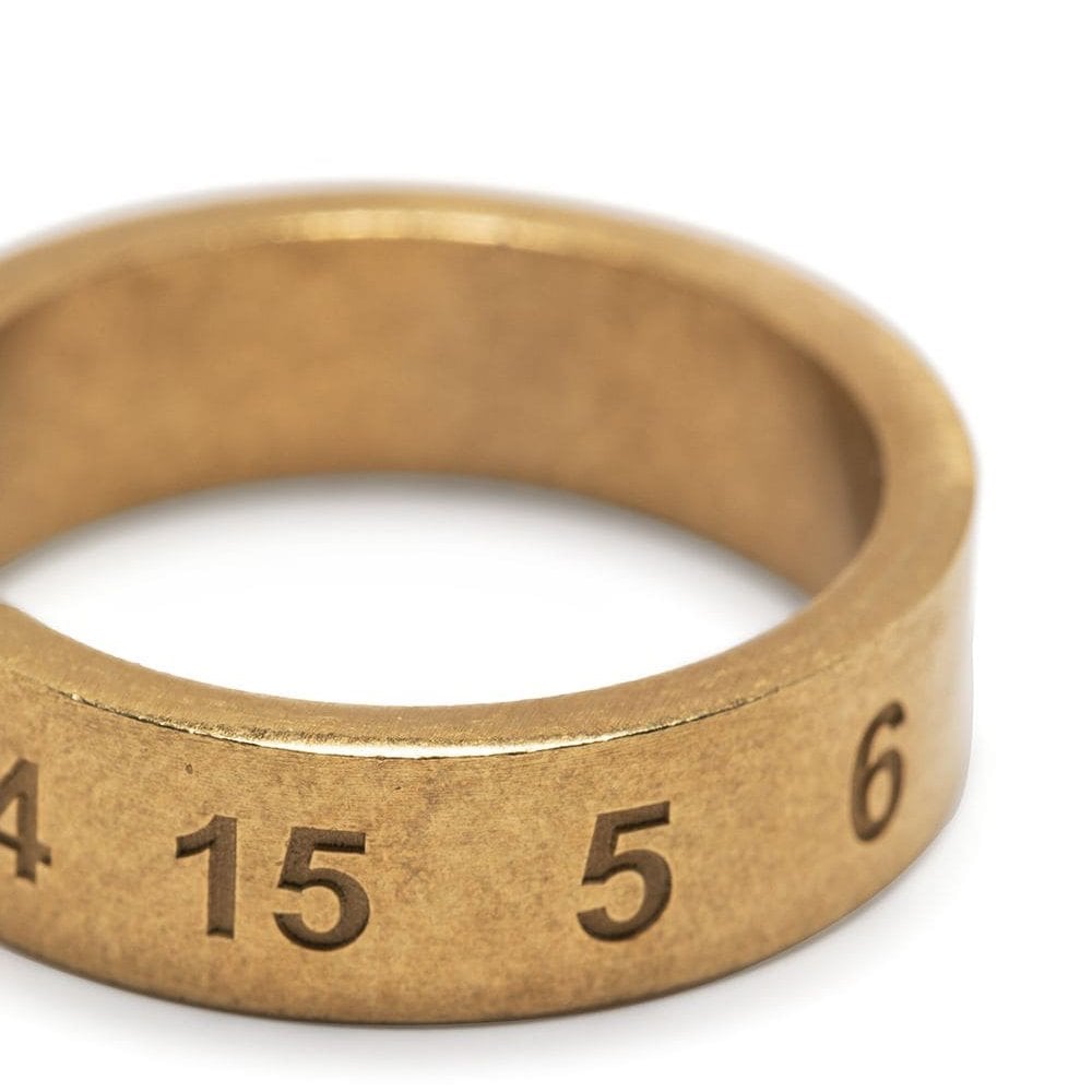 Maison Margiela Men&#39;s Plated Numbers Ring Gold