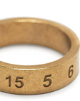 Maison Margiela Men's Plated Numbers Ring Gold