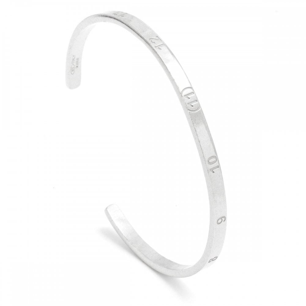 Maison Margiela Men&#39;s Number Engraved Bracelet Silver