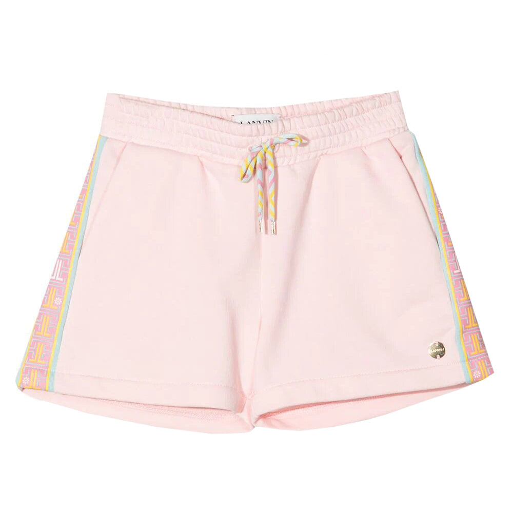 Lanvin Girls Side Stripe Sweat Shorts Pink