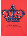 Dolce & Gabbana Boys Crown Print T-Shirt Red
