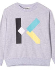 Kenzo Boys Large "K" Logo Sweater Grey