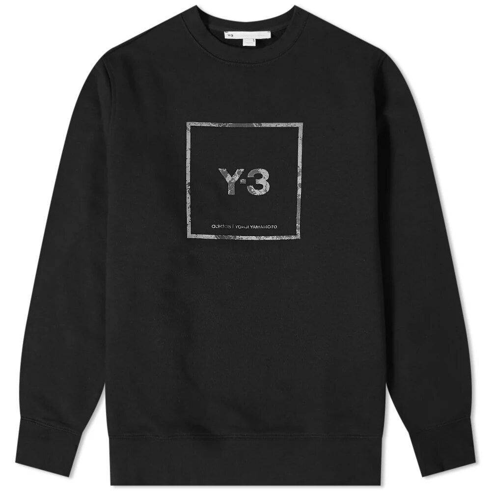 Y-3 Men&#39;s Sweater Plain Black
