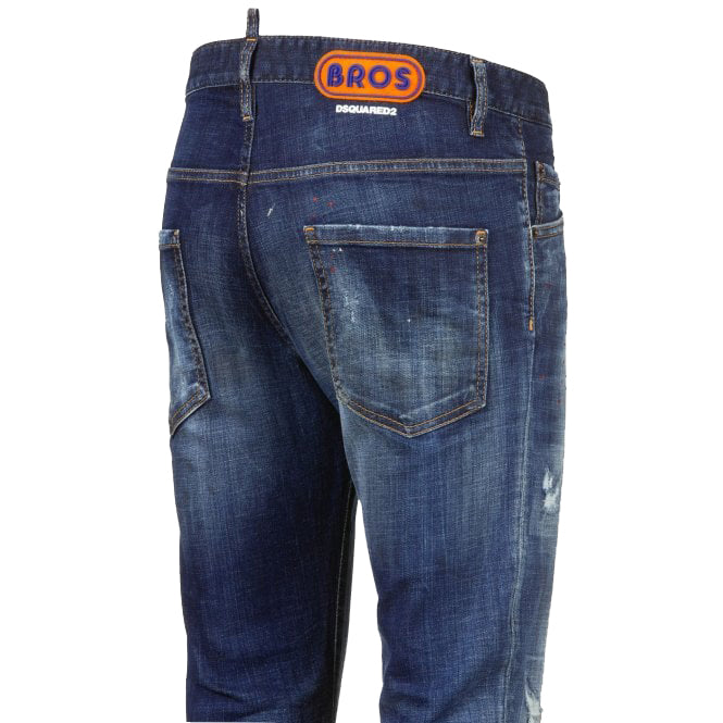 Dsquared2 Men&#39;s Bros Denim Jeans Blue