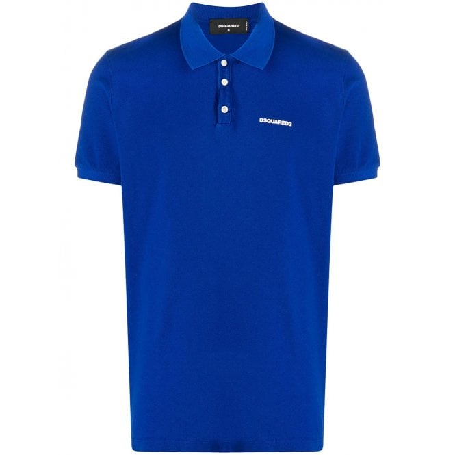 Dsquared2 Men&#39;s Cotton Polo Shirt Blue
