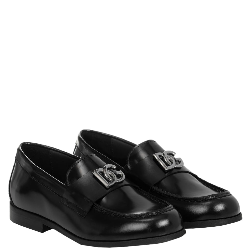Dolce &amp; Gabbana Boys Leather Loafers Black