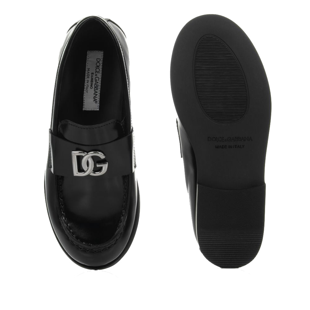 Dolce &amp; Gabbana Boys Leather Loafers Black