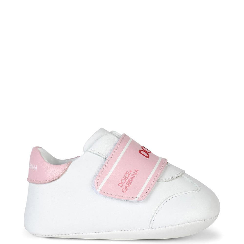 Dolce &amp; Gabbana Baby Girls Strap Trainers White