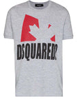 Dsquared2 Men's Leaf Print Short Sleeve T-Shirt Grey