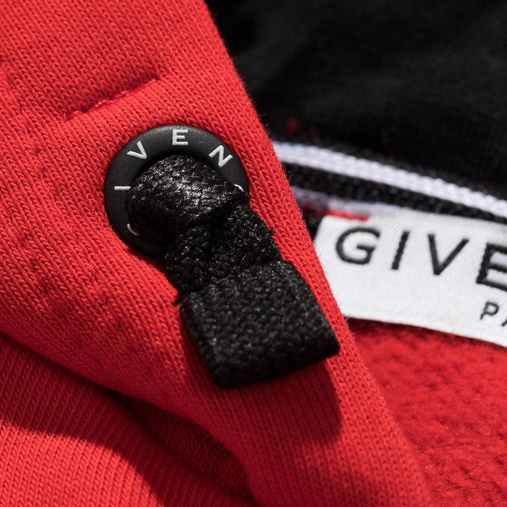 Givenchy Boys Split Logo Print Hoodie Red