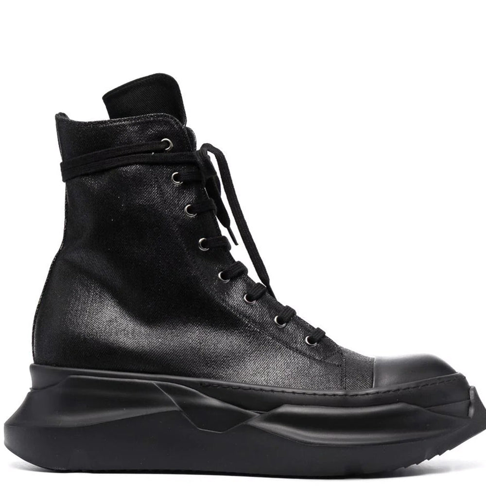 Rick Owens&#39; Men&#39;s DRKSHDW Oversize-Sole Lace-Up Boots Black